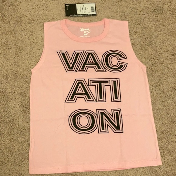Flowersbyzoe Tank Top Girls Size 6X Girl’s Sleeveless Tank Top T Shirt Vacation - Picture 1 of 4